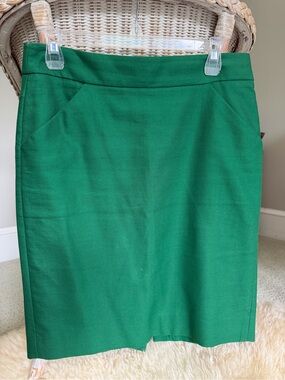 J. Crew Emerald Green Pencil Skirt